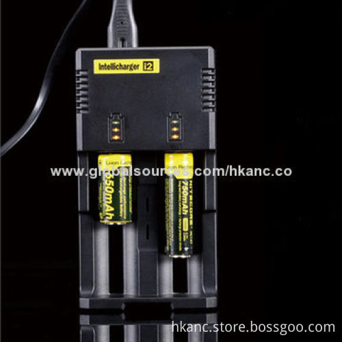 Nitecore Intellicharger i2 Microcomputer Universal Double Cell Cigarette Chargers, 10W Input Power